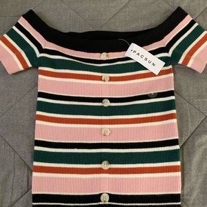 PacSun knit Off the shoulder Crop top NWT